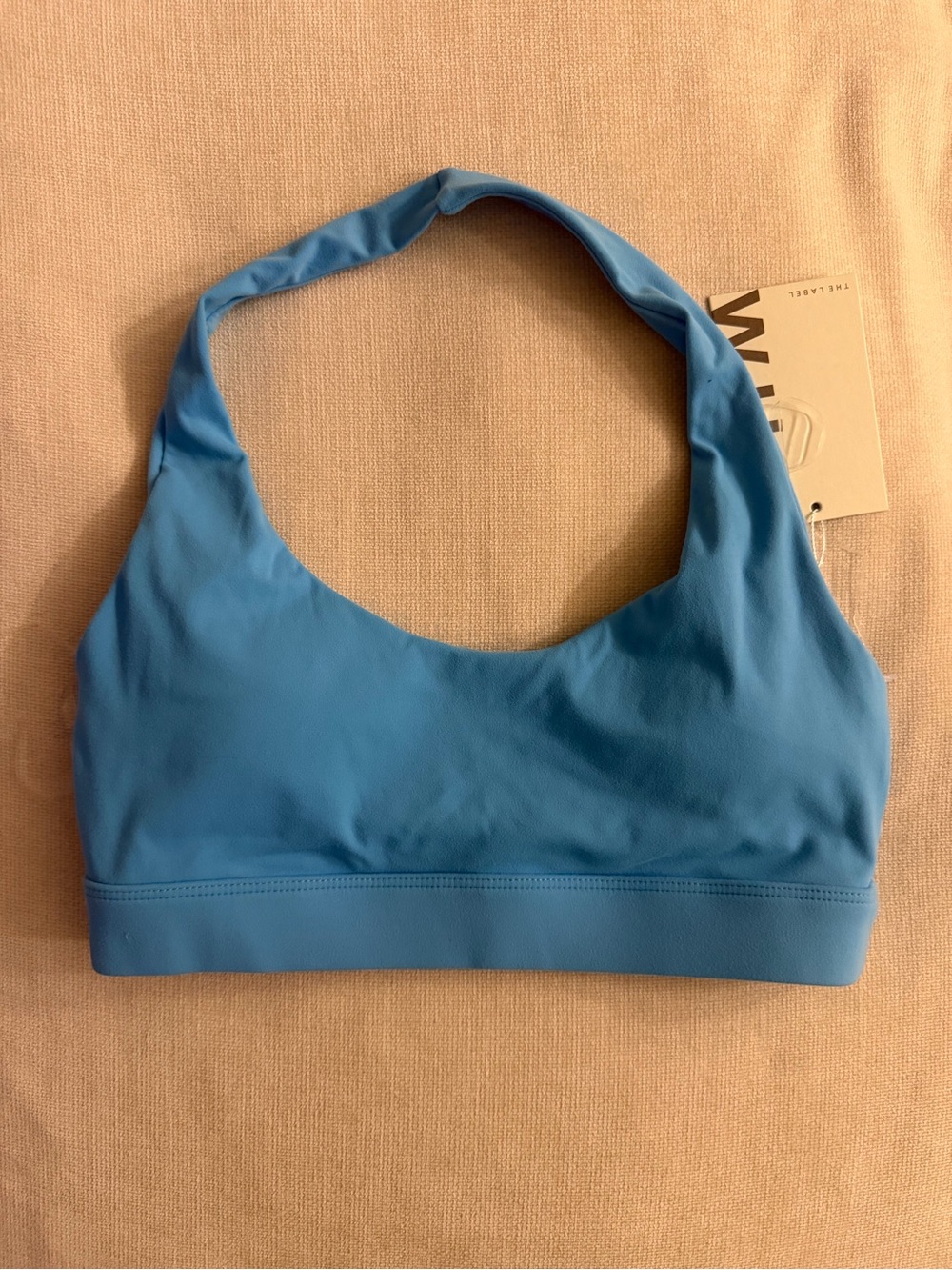 Wilo The Label Light Blue Scoop-Neck Sports Bra